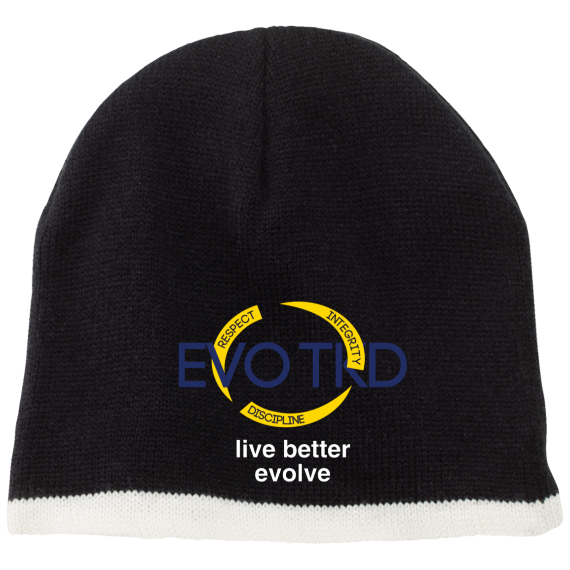 Evo Embroidered 100% Acrylic Beanie