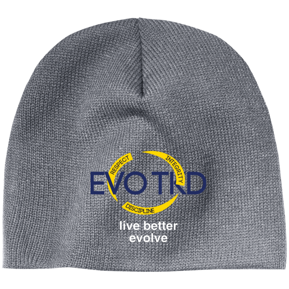 Evo Embroidered 100% Acrylic Beanie