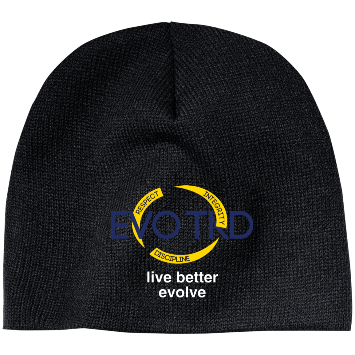 Evo Embroidered 100% Acrylic Beanie