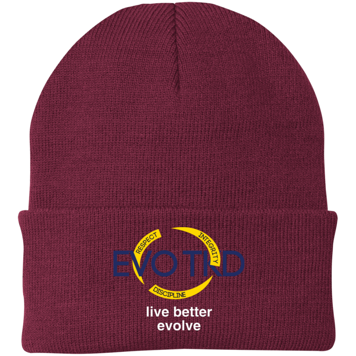 Evo Embroidered Knit Cap